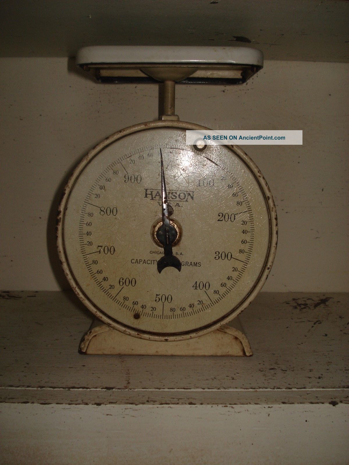 Vintage Antique Hanson Scale Label 1000 Grams Scales photo