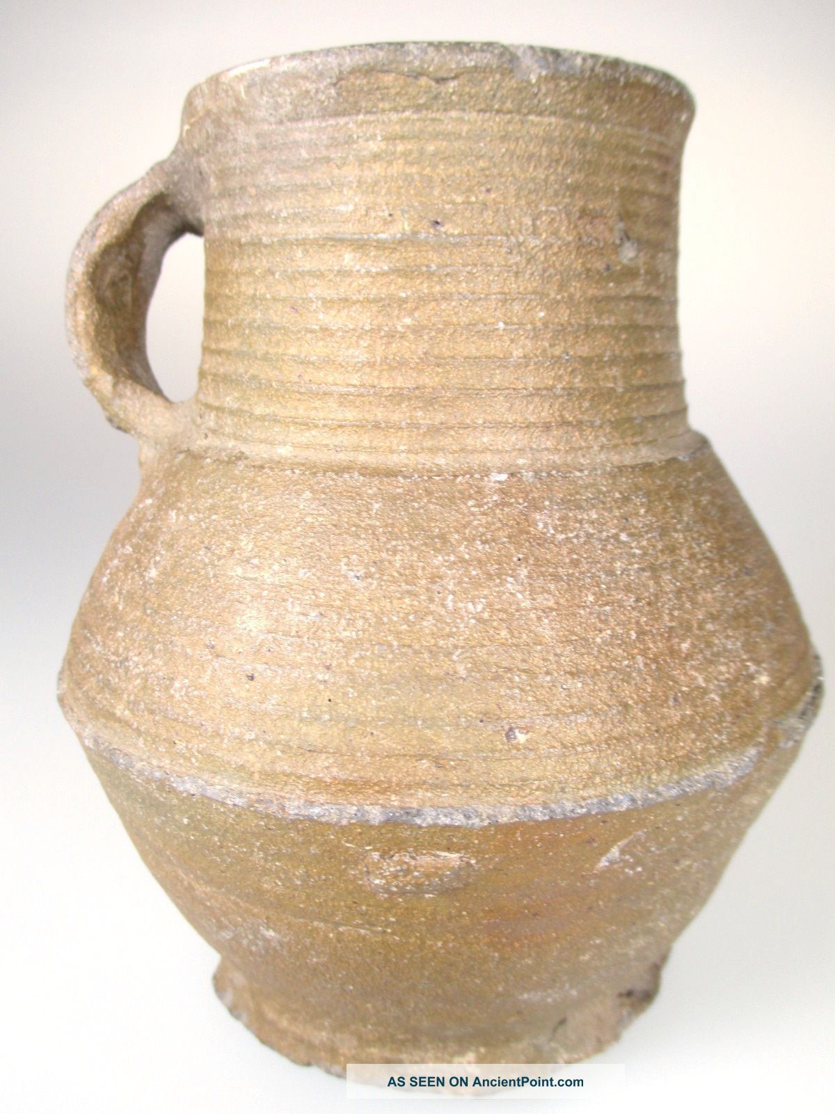 Complete Siegburg Jug Medieval 14th Century Intact Archeology M1267 Other Antiquities photo