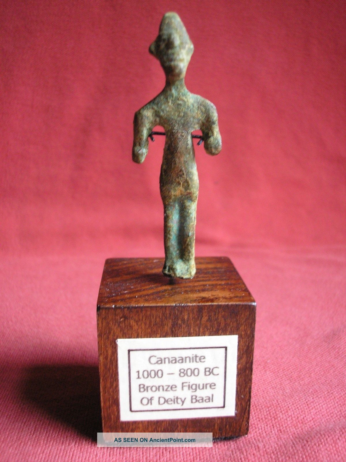 Rare Bronze Figurine Of Ancient Deity Baal,  1st Millennium Bc Near Eastern photo