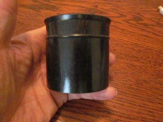C.  1900 Antique Ebony Steampunk Era Vanity Jar,  Black Finish photo