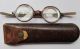 Antique Eyeglasses In J.  Hawes & Son Leather Case London.  Faux Tortoise.  V Cool Optical photo 1