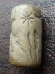 Intact Near Middle Eastern Roman Cylinder Seal Handcarved Stone Bead Stamp Roman photo 2