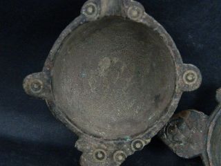 Ancient Bronze 2 Oil Fillers Roman 200 Bc S4599 photo