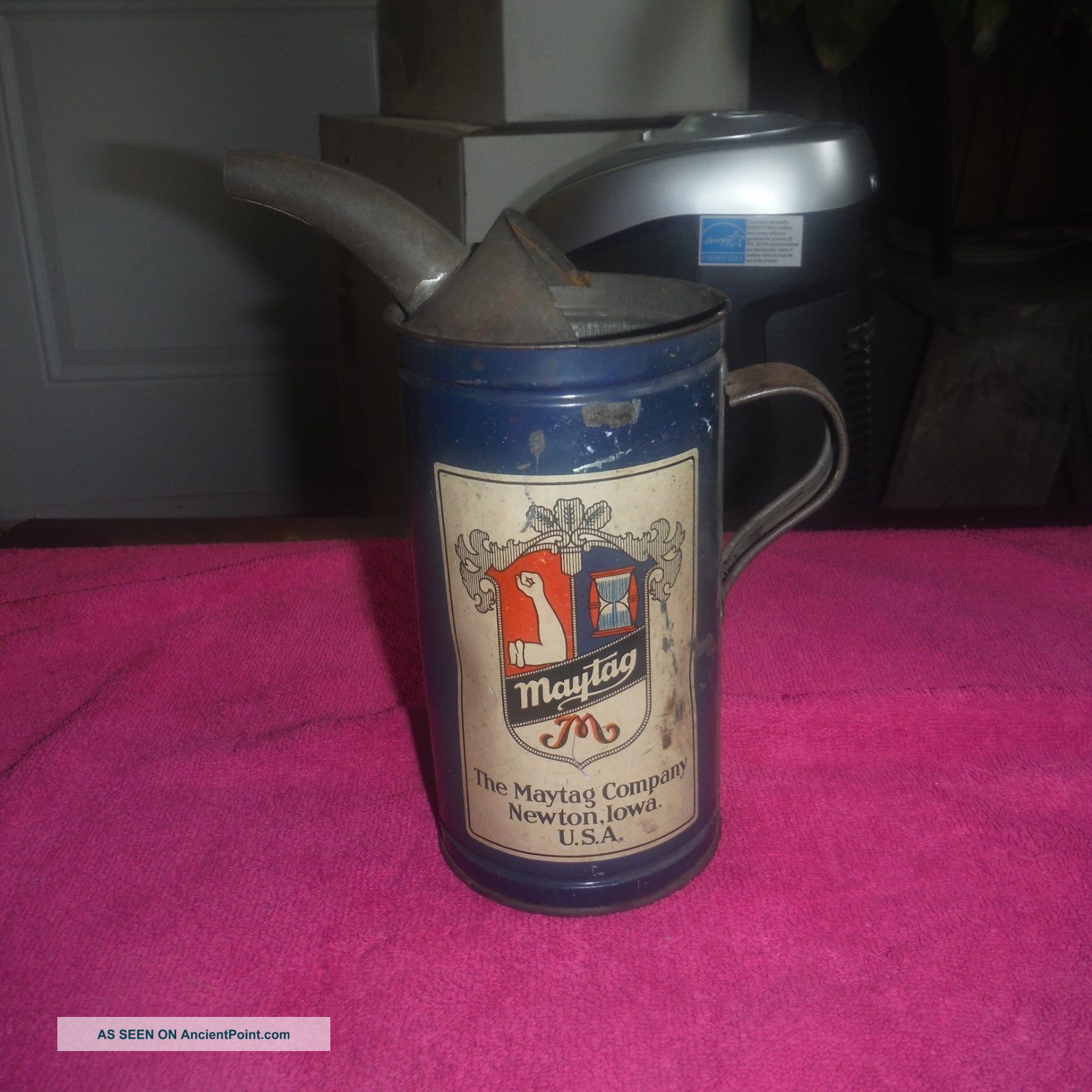 Antique Maytag Oil & Fuel Mixing Can See more oil can antique photo