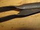 Rare 18th C American Wrought Iron Pipe Tongs Great Handles Grungy Old Surface Primitives photo 6