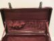 Salesman Sample Leather Suitcase/ Makeup Case Other Mercantile Antiques photo 1