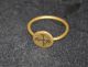Byzantine Gold Ring With Niello Monogram European photo 1