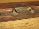 Early 19th C Pa German Hanging Wooden Spoon Rack Best Red & Blue Paint Primitives photo 7