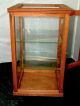 Antique Wood Glass Country Store Counter Top Display Case Box With Shelves Display Cases photo 2