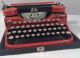 Antique Underwood Standard Portable Red Typewriter Rare Typewriters photo 1