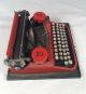 Antique Underwood Standard Portable Red Typewriter Rare Typewriters photo 4
