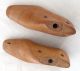 Pair Mid 20th C Miniature (sample?) Shoe Lasts,  Made Of Maple? 1x3x1 Inch Industrial Molds photo 1