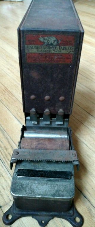 Antique Rare Metal Industrial Badger Gummed Tape Co.  Dispenser/moisturizer 1930s photo