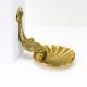 Vintage Brass Soap Dish Shell Dolphin Serpent Fish Wall Mount Hollywood Regency Plumbing photo 8