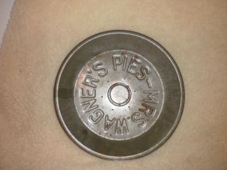Antique Tin Pie Pan Mrs.  Wagner ' S Pies - 9 1/2 