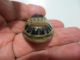 Antique Art Deco Celluloid? Laminated Carved Wafer Button Unusual Scarab Design Buttons photo 4