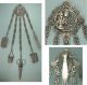 Antique Silver Filigree Sewing Chatelaine W/ 5 Attachments Circa 1890s Other Antique Sewing photo 1