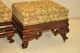 Second Empire Victorian Flame Mahogany Footstools,  Foot Rest,  On Casters 1800-1899 photo 2