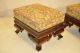 Second Empire Victorian Flame Mahogany Footstools,  Foot Rest,  On Casters 1800-1899 photo 3
