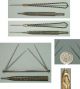 2 Antique Crochet Hooks One W/ 4 Hooks English Circa 1860 - 70 Other Antique Sewing photo 1