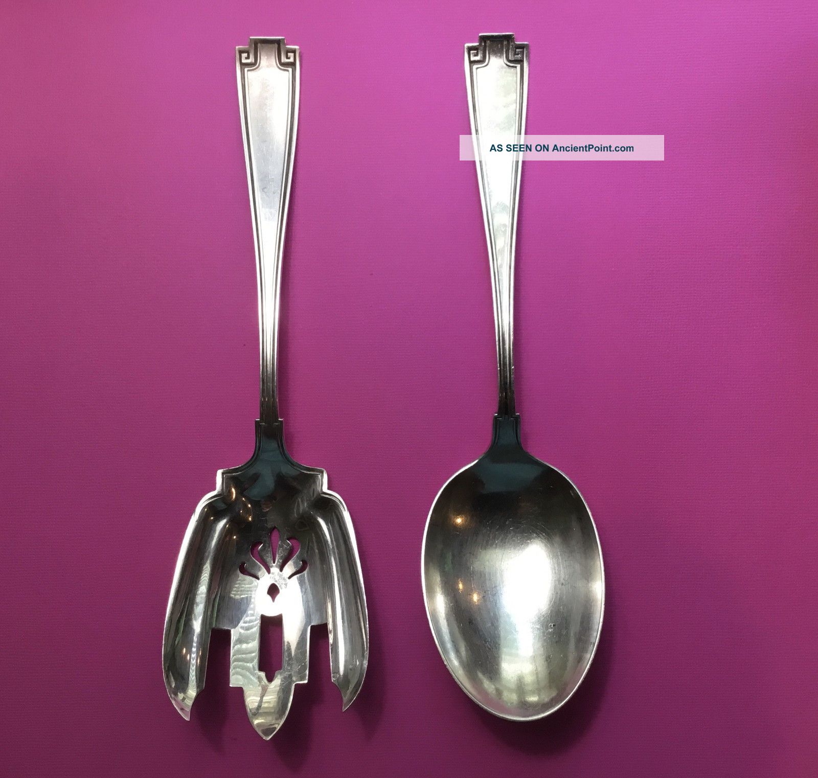Gorham Etruscan Salad Serving Fork Flatware & Silverware photo