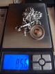 17in 85g 1911 Heavy Silver Double Albert Watch Chain Hm 9ct Gold & Silver Fob Pocket Watches/Chains/Fobs photo 4
