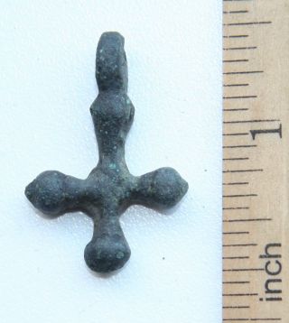 Ancient Old Bronze Cross.  Viking Age.  (whj) photo