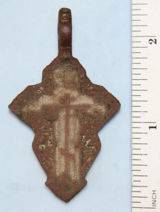 Ancient Old Believer Bronze Cross Female (ma02) photo