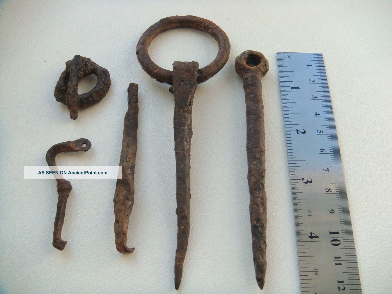 Ancient Iron Viking Kyivan Rus X - Xiii Century Buckle Fibula & Pin Viking photo