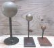 Antique Metal Spheres On Stands For Scientific Electrostatic Experiments Microscopes & Lab Equipment photo 7