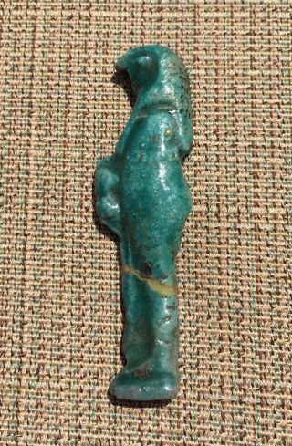 Wow Ancient Egyptian Amulet; Green Glazed | Antiquities,  Not A Scarab Or Bead photo