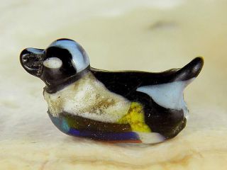 Old Color Bird Harmony Liberty Symbol Middle East Islamic Glass Miniature Bead photo
