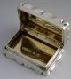 Victorian Sterling Sterling Silver Engine Turned Snuff Box 1899 Antique Boxes photo 3