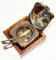 Brunton Kelvin & Hughes London 1917 Vintage Brass Compass With Wooden Box Compasses photo 1