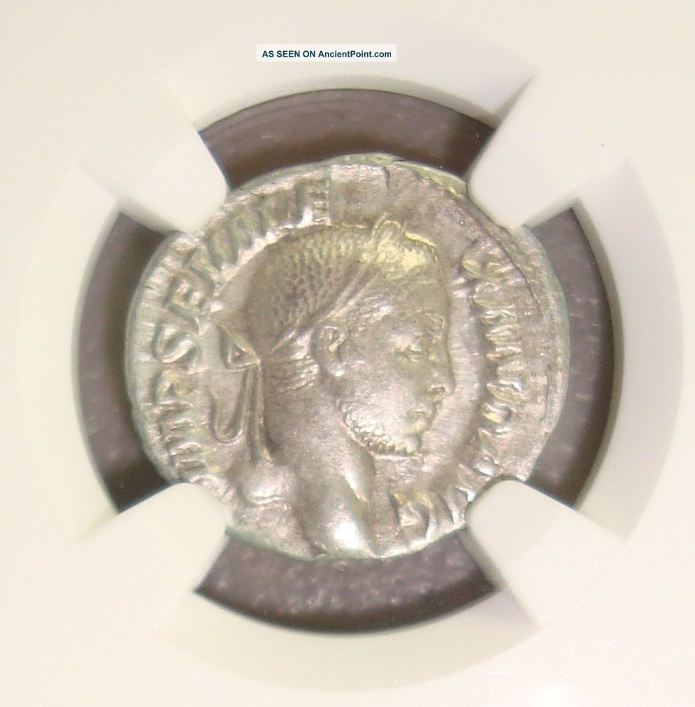 Ad 222 - 235 Severus Alexander Mars Reverse Ancient Roman Silver Denarius Ngc Xf Roman photo
