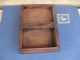 Antique Wooden Box Trinket Hand Carved With Central Crystal Old Boxes photo 5