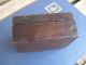 Antique Wooden Box Trinket Hand Carved With Central Crystal Old Boxes photo 7