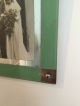 Art Deco Green Glass Mirrored Picture Frame On Chain Art Deco photo 2
