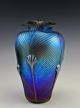 Glamorous Bohemian Art Deco Iridescent Glass Vase Art Nouveau photo 2