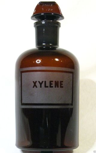 Vintage Apothecary Pharmacy Chemical Lab Xylene Jar Bottle photo