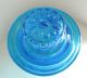 Antique Blue Glass Handblown Large Apothecary Candy Jar Ground Lid General Store Bottles & Jars photo 5