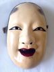 Antique Noh Mask Ko - Omote Japanese Wooden Noh Kyougen Kagura Demon Bugaku Japan Masks photo 4