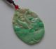 Cert ' D Fine Rare Natural A Emerald Jadeite Jade Lotus Carp Jewelry Pendant Nr Necklaces & Pendants photo 2