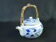 B8911: Japanese Kiyomizu - Ware Flower Arabesque Pattern Teapot,  Suzuki Made Teapots photo 2