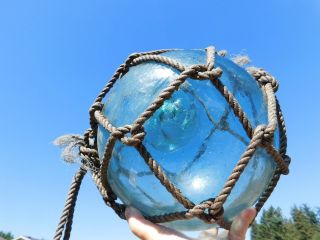 Japanese Beachcombed Netted Glass Float photo