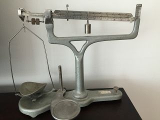 Antique Stainless Cenco Scientific Laboratory Triple Beam Balance Scale photo