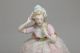 Vintage Porcelain Half Doll Pin Cushion,  Lady W/ Arms Away,  Pink Dress,  Germany Pin Cushions photo 3