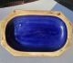 Victorian Hb Choisy Cobalt Blue French Majolica Snail Paperweight Jewelry Holder Figurines photo 4