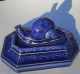Victorian Hb Choisy Cobalt Blue French Majolica Snail Paperweight Jewelry Holder Figurines photo 7