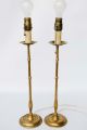 Tall Elegant Hollywood Regency Brass Table Banquet Candlestick Lamps Lamps photo 1
